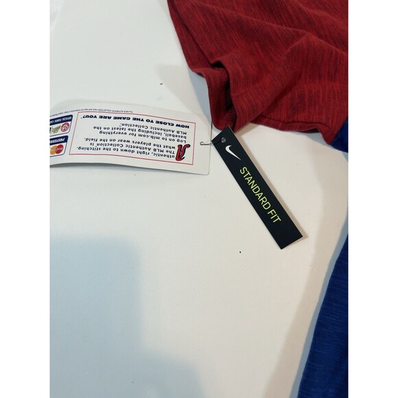 Chicago Cubs Shirt Size Large Blue Red Baseball  Dri-Fit NWT - Picture 5 of 8